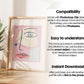 Blank Wooden Poster Frame Mockup, Minimalist Frame Mockup for Digital Download, Posters and Artwork Smart Object Instant Download