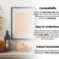 Halloween Frame Mockup PSD, Halloween Wall Art, Rustic Autumn & Pumpkins Vertical Artwork, Spooky Art Mockup,