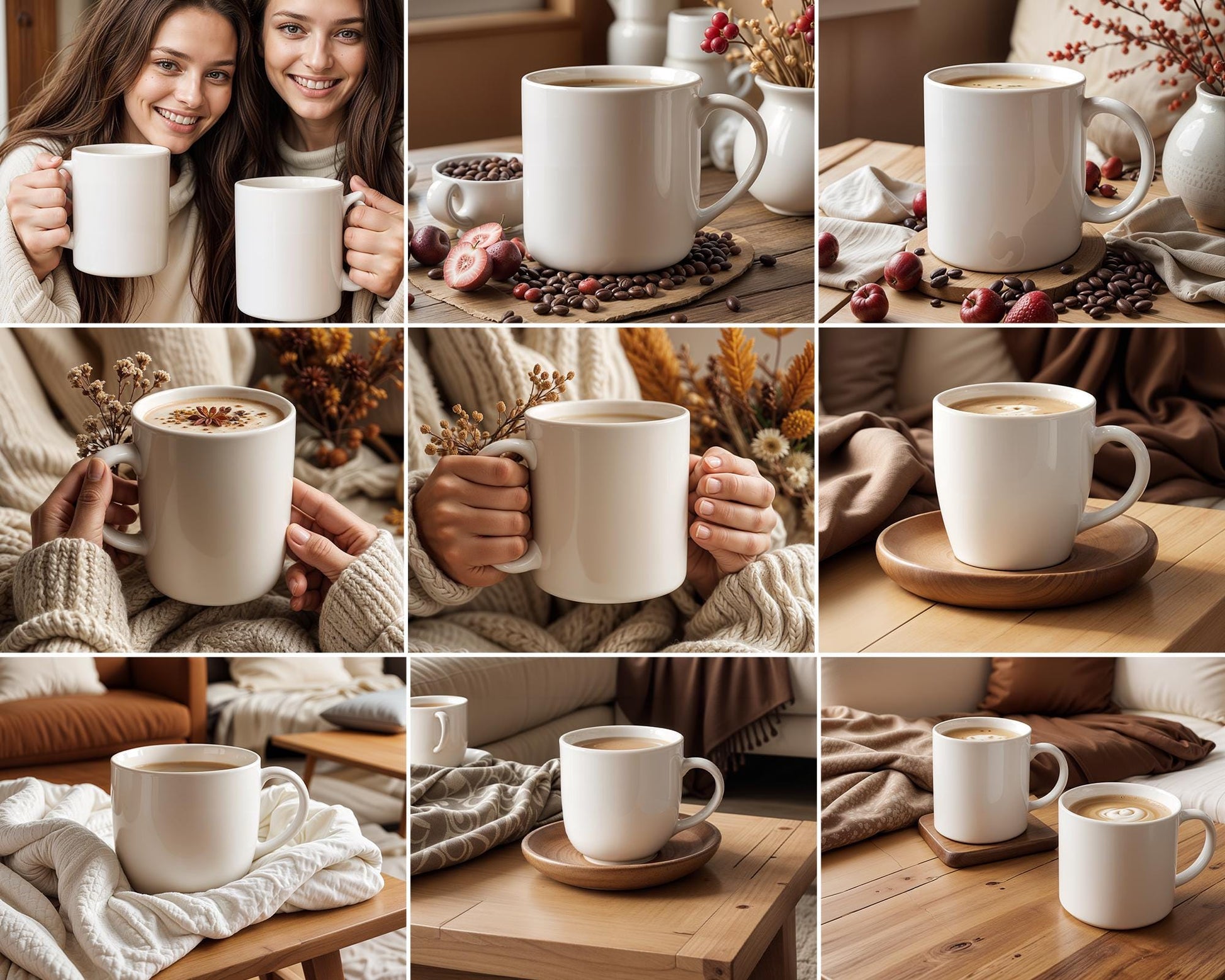 50 Boho Mug Mockup Bundle, Boho White Mug Mockup Coffee Cup Mockup, Aesthetic Boho Mug Mockup ,11oz Cup Mockup