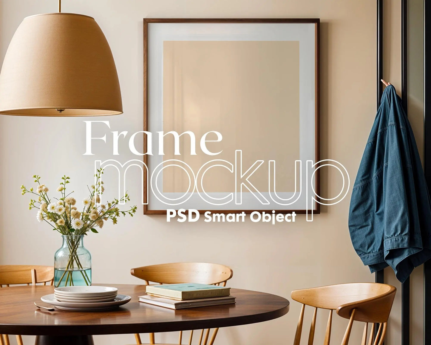 Square Frame Mockup PSD, Square Mockup Frame PSD, Interior Square Art Frame, Interior Poster Frame, Square Poster Frame Mockup PSD