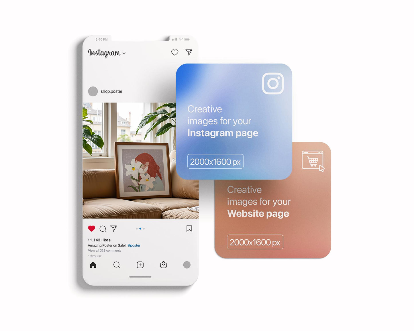 Square Frame Mockup PSD, Square Mockup Frame PSD, Interior Square Art Frame, Interior Poster Frame, Square Poster Frame Mockup PSD