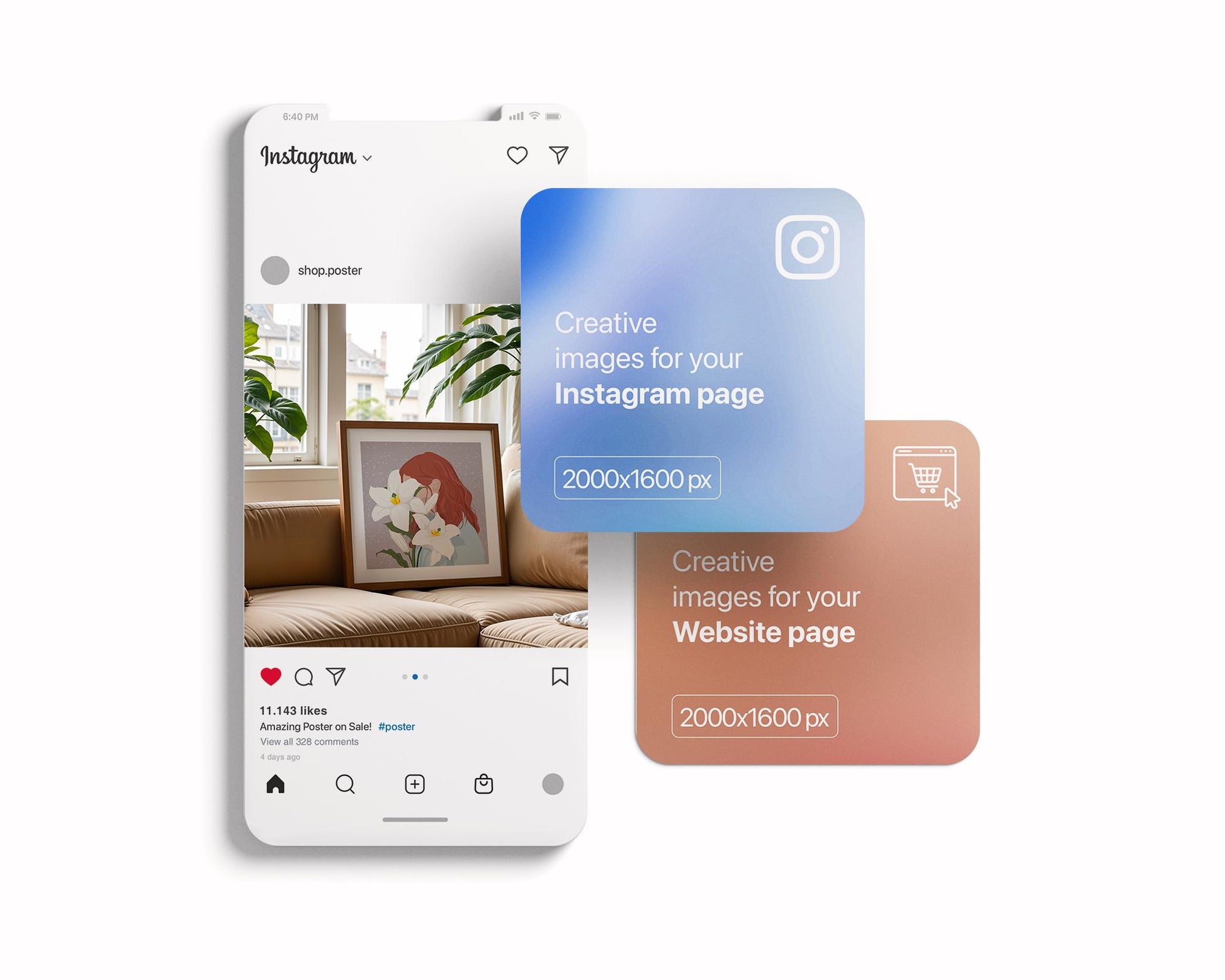 Square Frame Mockup PSD, Square Mockup Frame PSD, Interior Square Art Frame, Interior Poster Frame, Square Poster Frame Mockup PSD