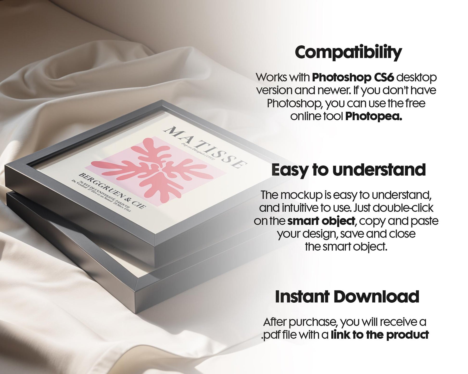 Square Frame Mockup PSD, Square Mockup Frame PSD, Interior Square Art Frame, Interior Poster Frame, Square Poster Frame Mockup PSD