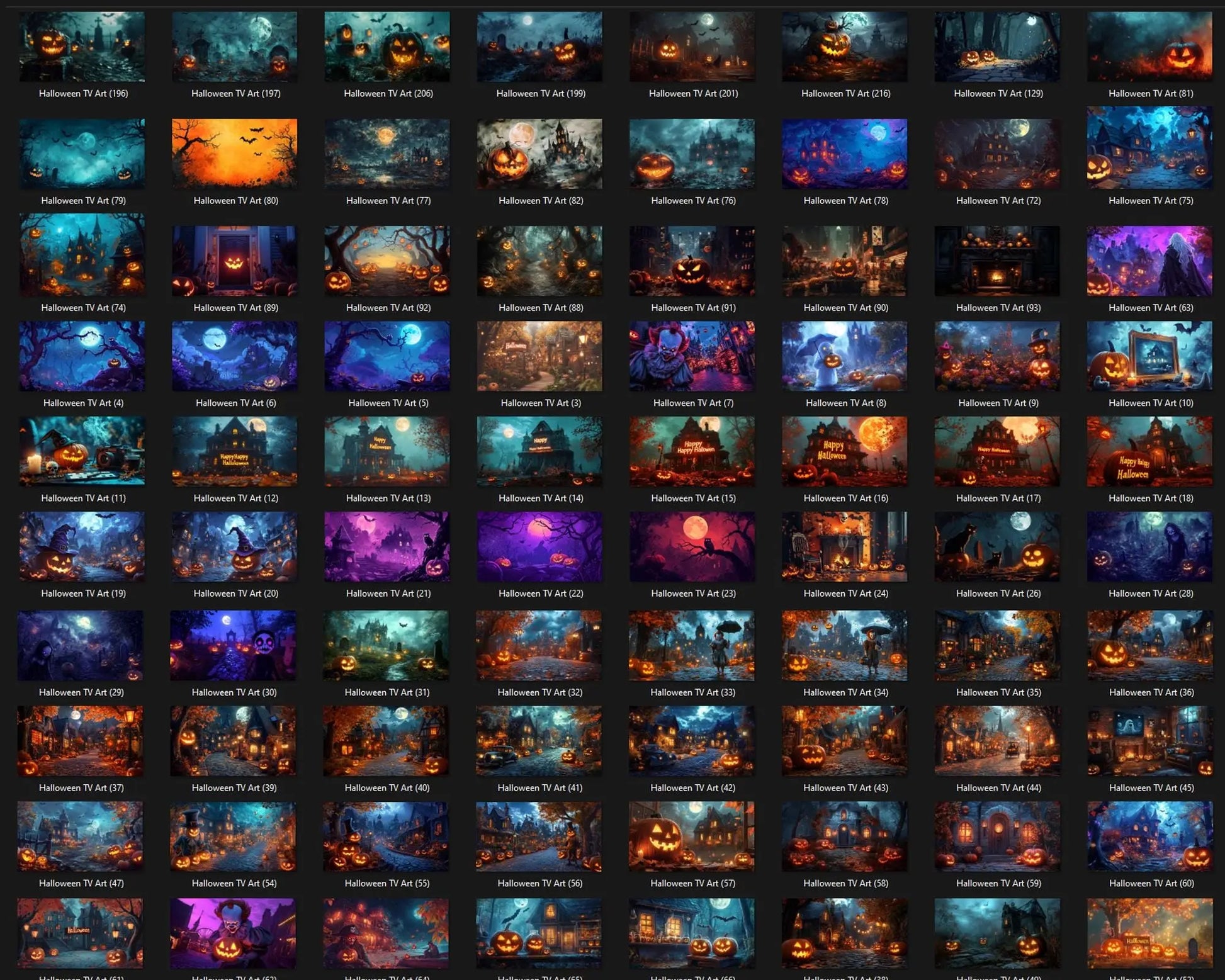 250 Halloween Frame TV Art Set, Spooky Fall TV Art, Halloween Digital Art for Frame TV, Halloween Tv Art Bundle, Fall and Spooky Halloween