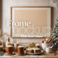 Christmas Frame Mockup PSD, Christmas Holiday Frame Mockup, Christmas Mockup Poster Presentation, Christmas Interior Frame Mockup