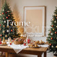 Christmas Frame Mockup PSD, Christmas Holiday Frame Mockup, Christmas Mockup Poster Presentation, Christmas Interior Frame Mockup