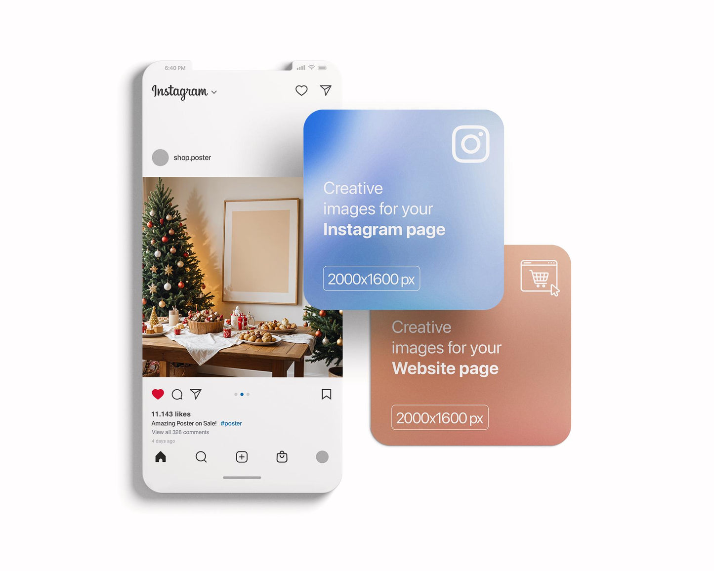 Christmas Frame Mockup PSD, Christmas Holiday Frame Mockup, Christmas Mockup Poster Presentation, Christmas Interior Frame Mockup