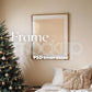 Christmas Frame Mockup PSD, Christmas Holiday Frame Mockup, Christmas Mockup Poster Presentation, Christmas Interior Frame Mockup