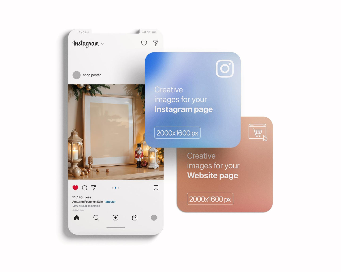 Christmas Frame Mockup PSD, Christmas Holiday Frame Mockup, Christmas Mockup Poster Presentation, Christmas Interior Frame Mockup