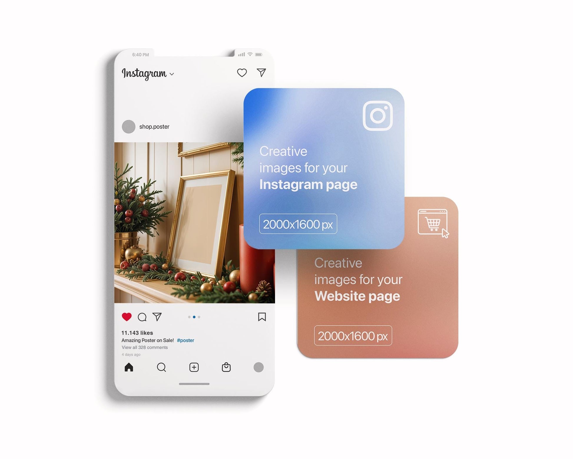 Christmas Frame Mockup PSD, Christmas Holiday Frame Mockup, Christmas Mockup Poster Presentation, Christmas Interior Frame Mockup