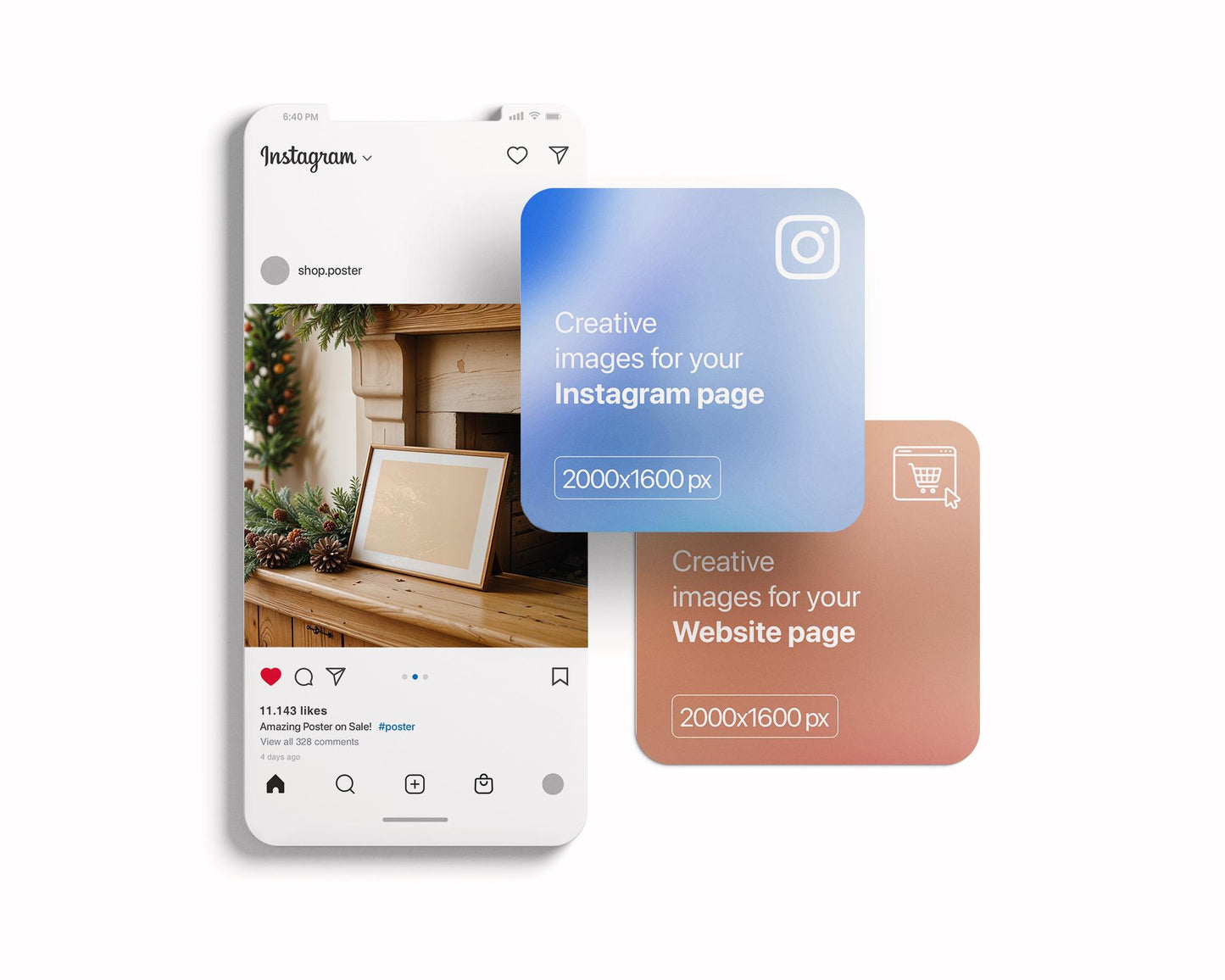 Christmas Frame Mockup PSD, Christmas Holiday Frame Mockup, Christmas Mockup Poster Presentation, Christmas Interior Frame Mockup