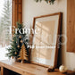 Christmas Frame Mockup PSD, Christmas Holiday Frame Mockup, Christmas Mockup Poster Presentation, Christmas Interior Frame Mockup
