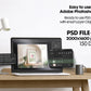 Artwork Mockup PSD | Framed Poster Mockup. DIN A Frame Mock–Up | PSD Photoshop Photopea Mockup. Frame Mockup Home Interior