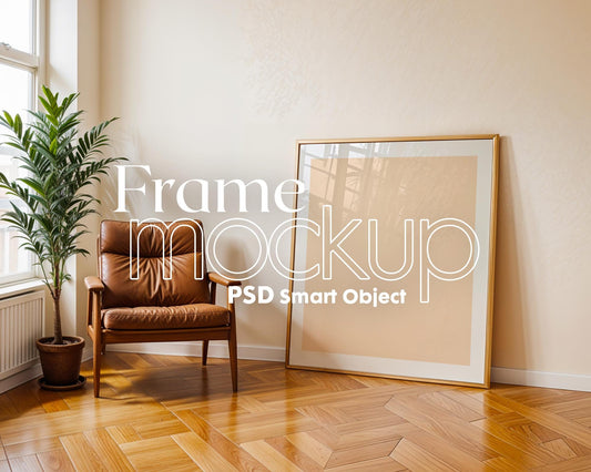 Square Frame Mockup PSD, Square Mockup Frame PSD, Interior Square Art Frame, Interior Poster Frame, Square Poster Frame Mockup PSD