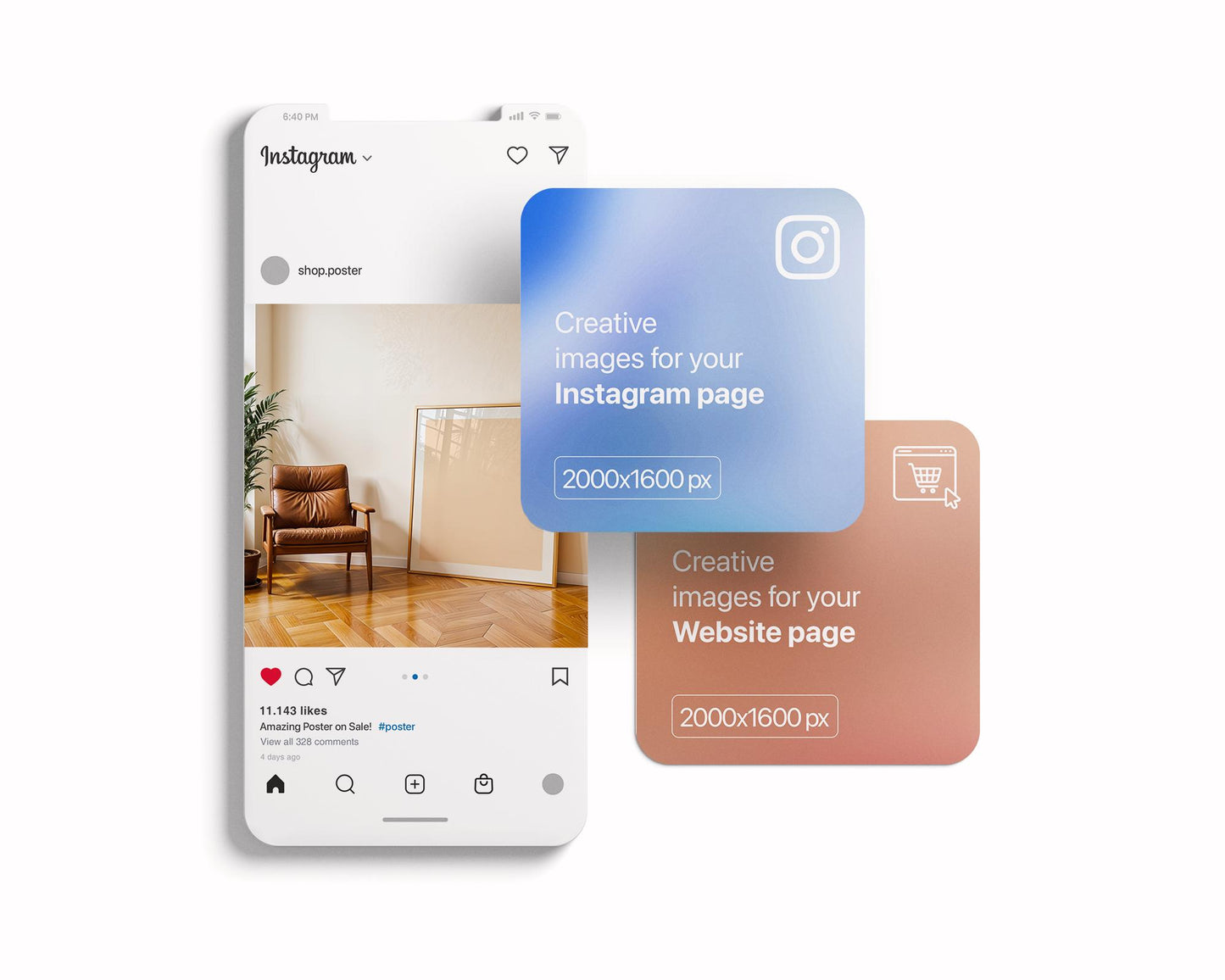 Square Frame Mockup PSD, Square Mockup Frame PSD, Interior Square Art Frame, Interior Poster Frame, Square Poster Frame Mockup PSD