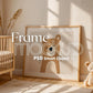 Horizontal Frame Nursery Mockup in Home Interior PSD | Nursery Horizontal Frame Mockup Frames | Nursery Wall Poster | Poster Shop Mockup