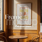 Restaurant Frame Poster Mockup, Cafe Frame Mockup for Digital Download, Posters and Artwork Smart Object Instant Download