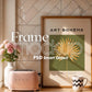 Frame Mockup in Kitchen, ISO A DIN Ratio, Thin Wood Frame, PSD Mockup, Minimal Modern Home Interior Design Mockup