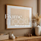 Horizontal Frame Mockup PSD, Scandinavian Wooden Frame Mockup, Poster Mockup PSD , Frame Mockup for Print, Frame Mockup Smart Object
