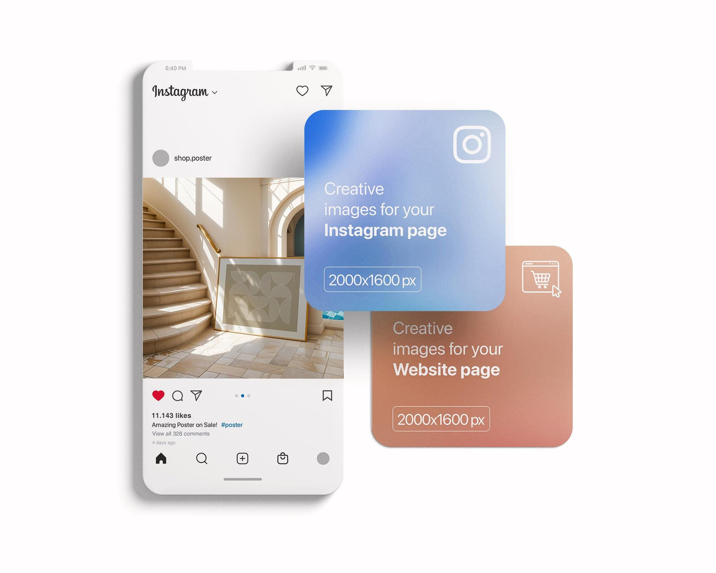 Horizontal Frame Mockup PSD, Scandinavian Wooden Frame Mockup, Poster Mockup PSD , Frame Mockup for Print, Frame Mockup Smart Object