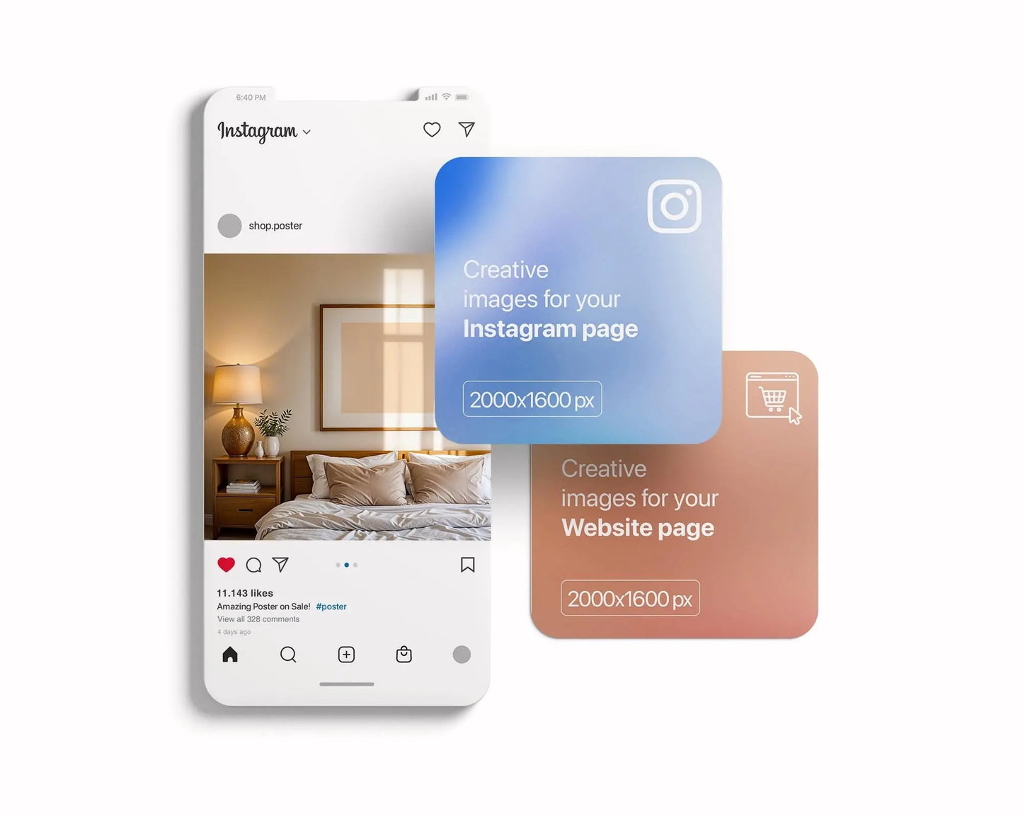 Horizontal Frame Mockup PSD, Scandinavian Wooden Frame Mockup, Poster Mockup PSD , Frame Mockup for Print, Frame Mockup Smart Object