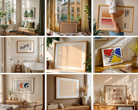 20 Horizontal Frame Mockup Bundle , Horizontal Poster Frame Mockup , Frame Mockup for Print, Horizontal Frame Mockup Smart Object