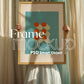Poster Mockup with Person, Artwork Frame Mockup, Woman Holding Frame Mockup, Picture Frame Mockup, Digital Frames,