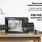 Vertical Frame Mockup, Thin Wood Frame PSD for Prints, Poster Frame Mockup, PSD Template for Art, Interior Poster Mockup