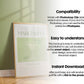 Blank Wooden Poster Frame Mockup, Minimalist Frame Mockup for Digital Download, Posters and Artwork Smart Object Instant Download