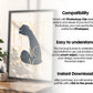 Blank Wooden Poster Frame Mockup, Minimalist Frame Mockup for Digital Download, Posters and Artwork Smart Object Instant Download