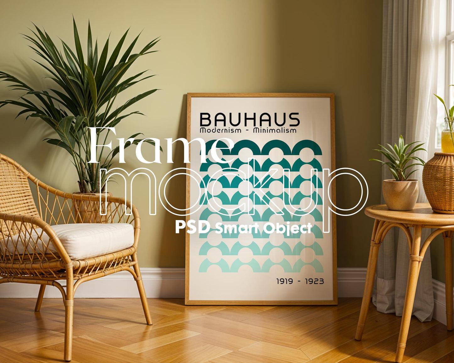 Frame Mockup in Home Interior | Frame Mockup Frames | Interior Wall Poster | Interior Poster Shop Mockup