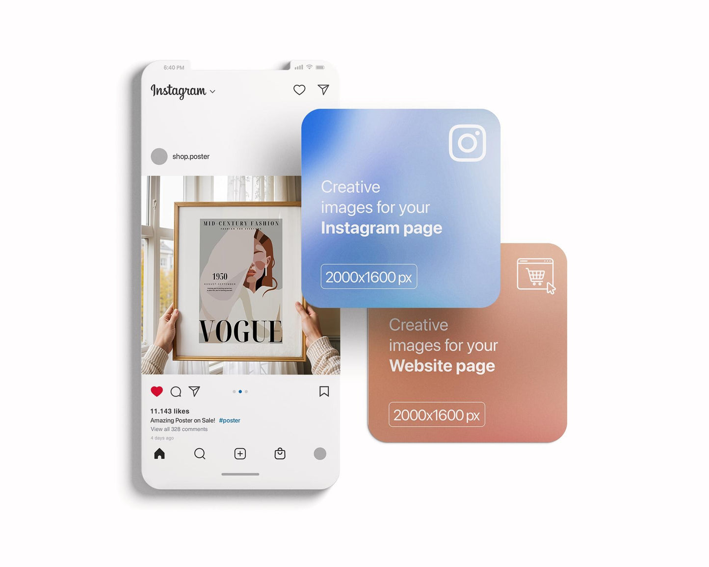 Woman Holding Frame Mockups | DIN A Artwork Mockup Frames | Digital Prints, and Poster Shop Mockup