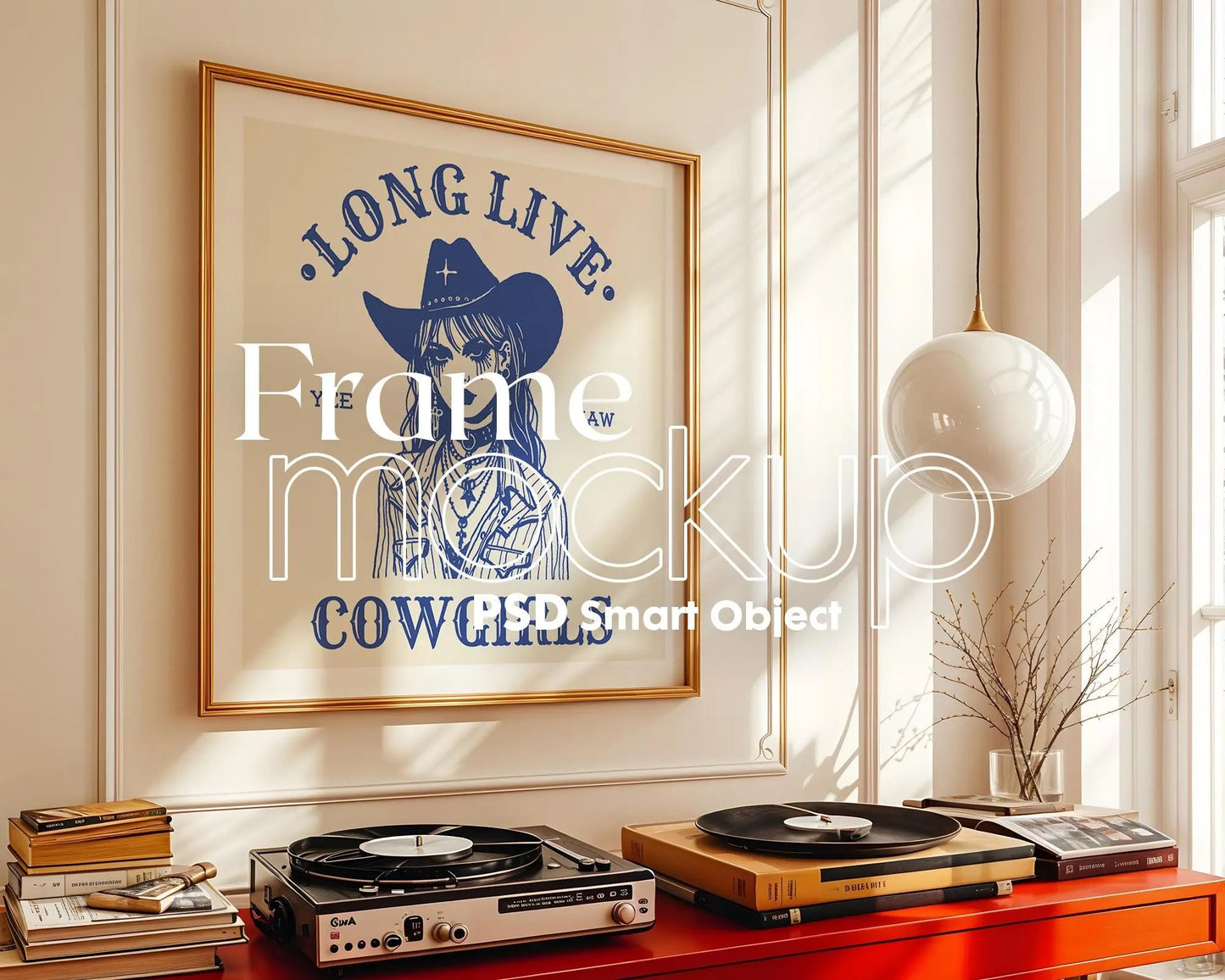 Square Frame Mockup PSD, Square Mockup Frame PSD, Interior Square Art Frame, Interior Poster Frame, Square Poster Frame Mockup PSD