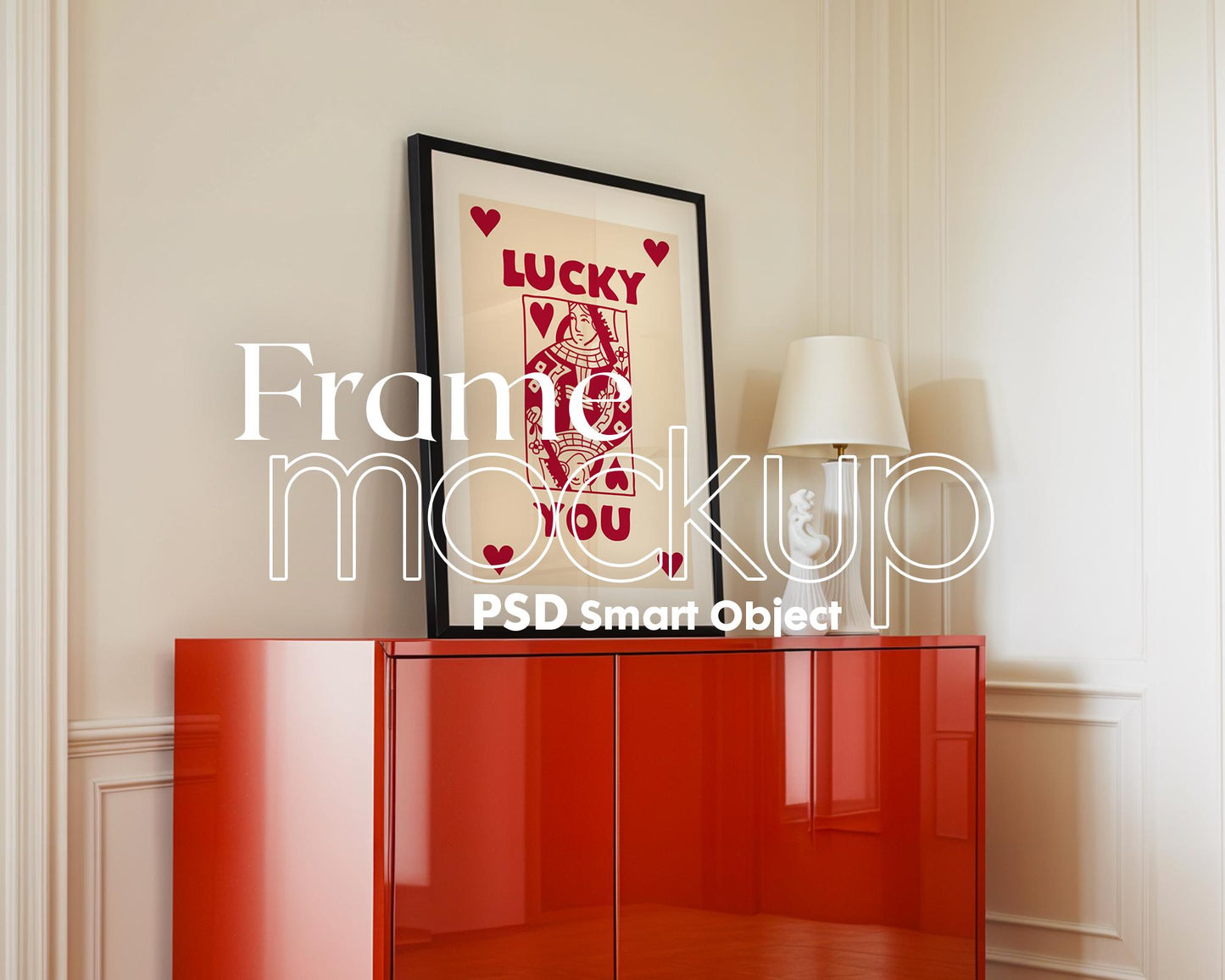 Blank Wooden Poster Frame Mockup, Minimalist Frame Mockup for Digital Download, Posters and Artwork Smart Object Instant Download