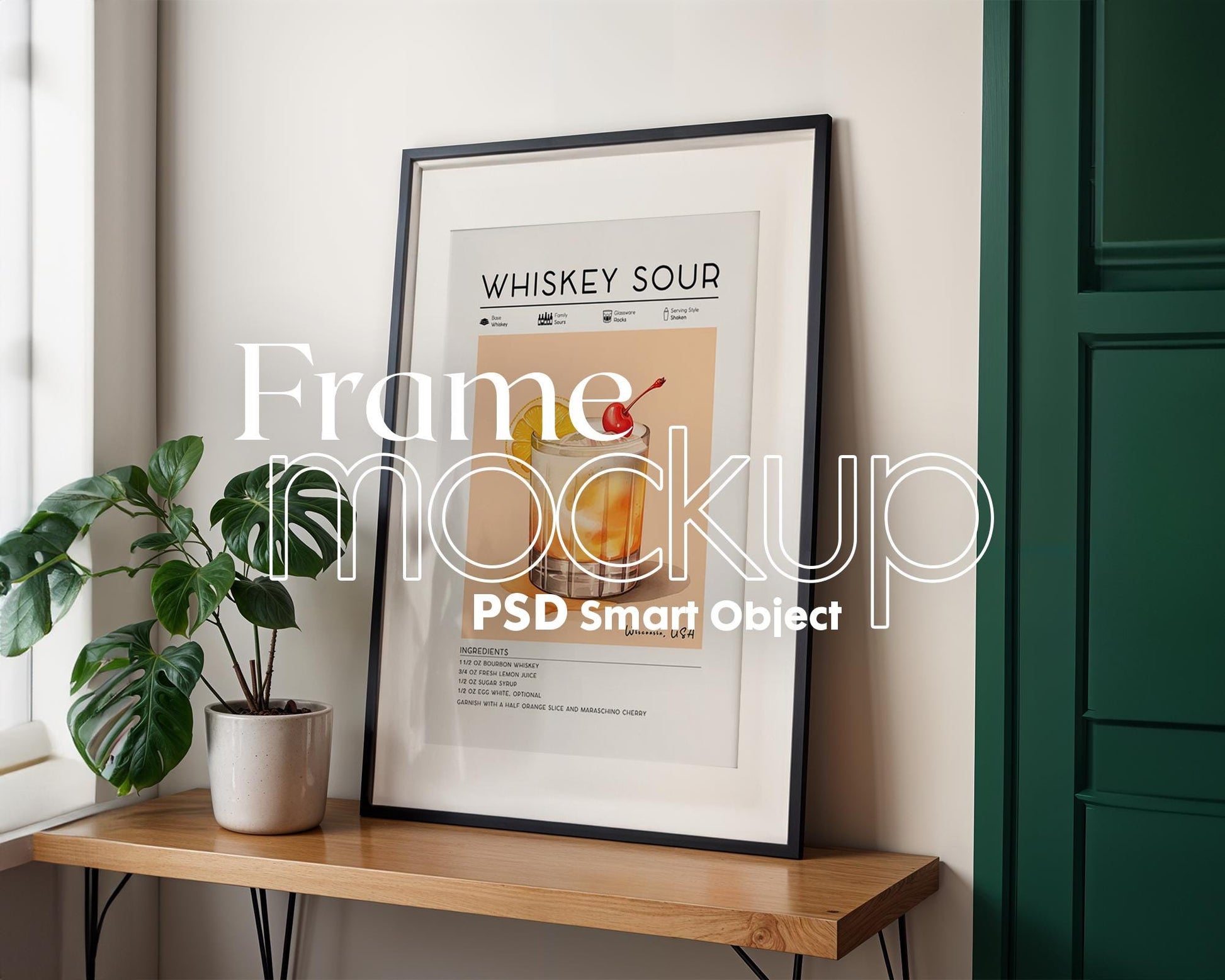 Interior Frame Mockup PSD | Frame Mockup Frames | Interior Wall Art | Interior Poster Shop Mockup