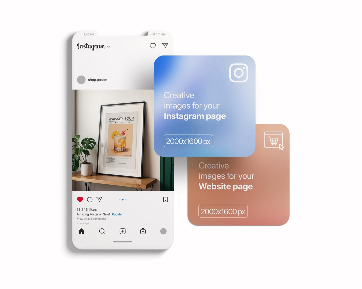 Interior Frame Mockup PSD | Frame Mockup Frames | Interior Wall Art | Interior Poster Shop Mockup