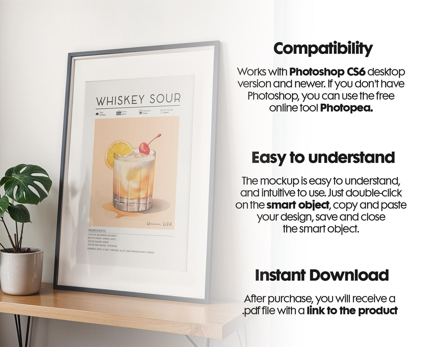 Interior Frame Mockup PSD | Frame Mockup Frames | Interior Wall Art | Interior Poster Shop Mockup