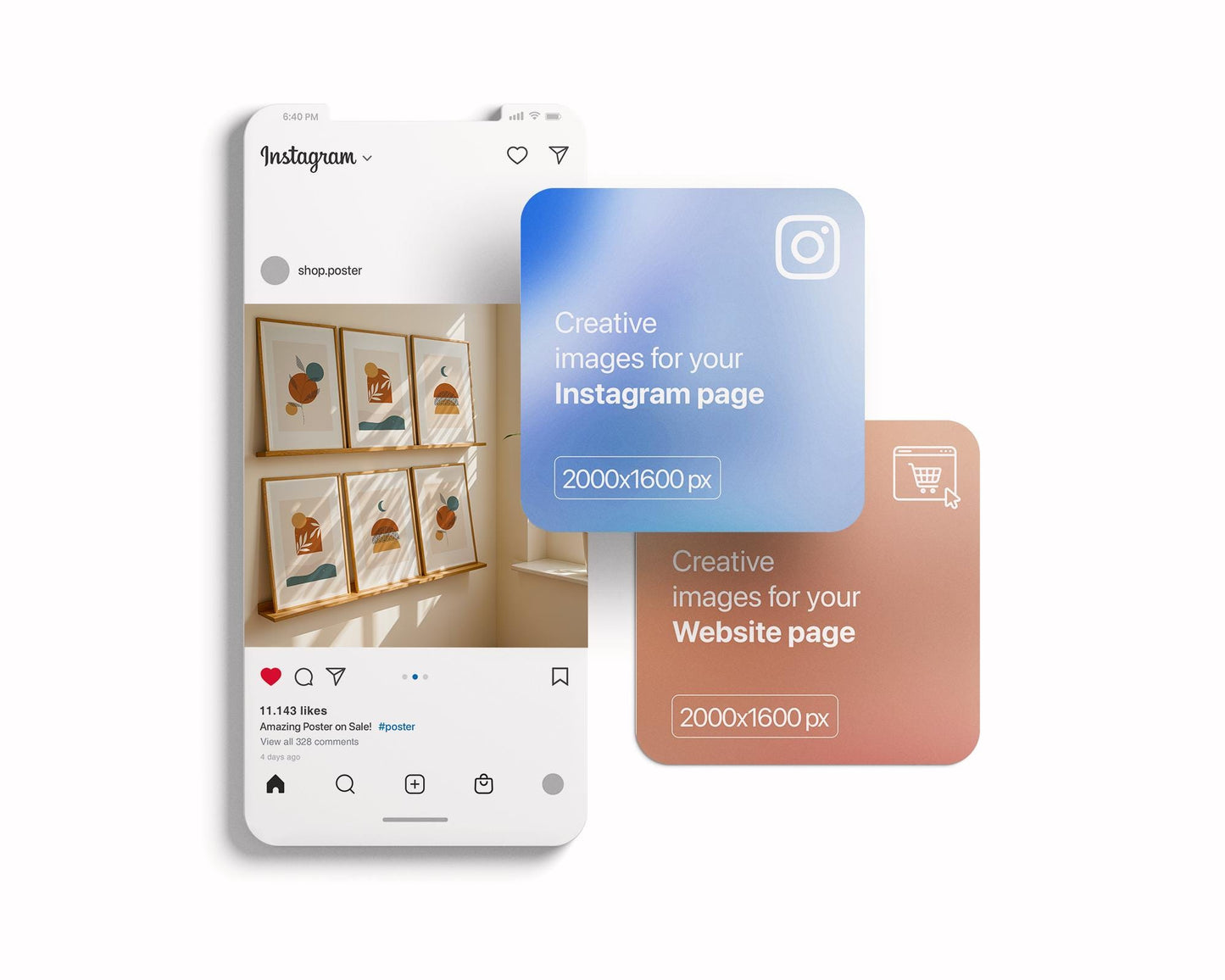 6 Frame Mockup in Home Interior | 6 Frame Mockup Frames | Interior Wall Poster | Interior Poster Shop Mockup