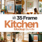 35 Kitchen Frames Mockup PSD Bundle Set, Kitchen Frame Mockup Bundle, 35 PSD Kitchen Mockup Frame, PSD Frames Bundle