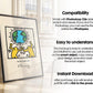 Blank Wooden Poster Frame Mockup, Minimalist Frame Mockup for Digital Download, Posters and Artwork Smart Object Instant Download