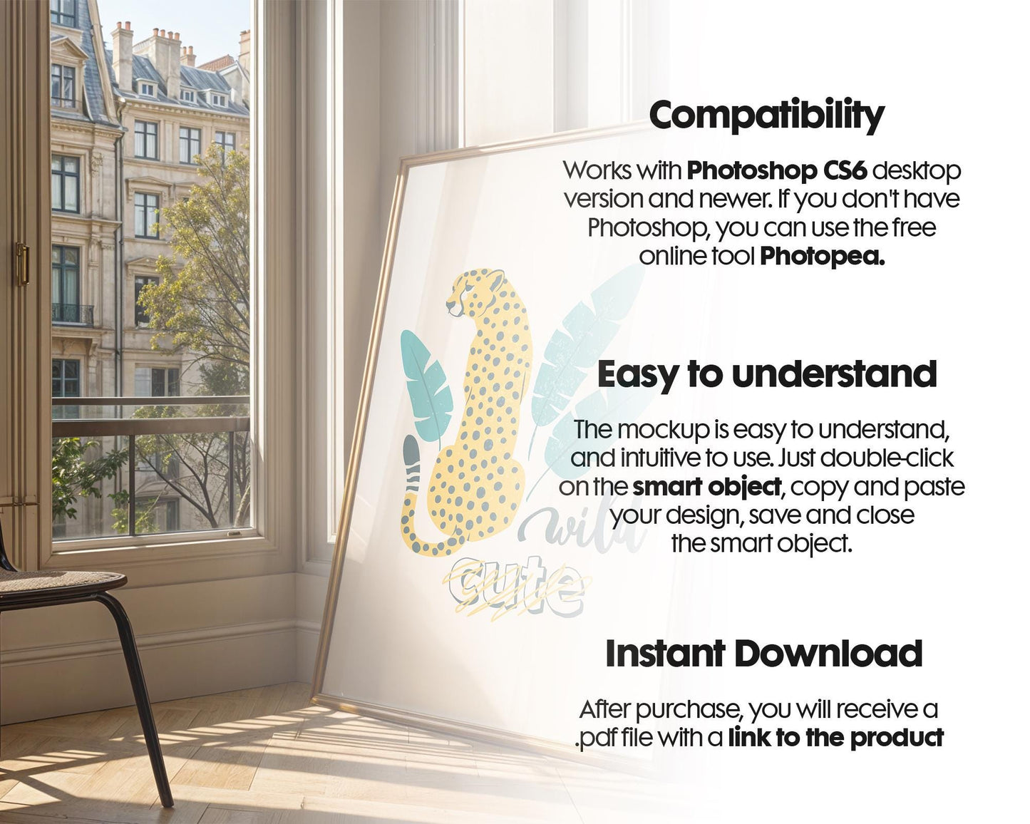 Frame Mockup in Home Interior | Frame Mockup Frames | Interior Wall Poster | Interior Poster Shop Mockup