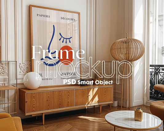 Frame Mockup in Home Interior | Frame Mockup Frames | Interior Wall Poster | Interior Poster Shop Mockup