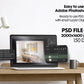 2 Frame Mockup in Home Interior PSD | 2 Frame Mockup Frames | Interior Wall Poster | Interior Poster Shop Mockup