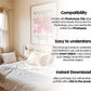 Bedroom Frame Mockup PSD, Soft Aesthetic Bedroom Mockup Frame, Vertical Frame Mockup Bedroom, Glass Reflection Mockup, PSD Smart Object