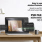 Frame Mockup in Bedroom, ISO A DIN Ratio, Thin Wood Frame, PSD Mockup, Frame Mockup Minimal Home Interior