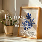 Blank Wooden Poster Frame Mockup, Minimalist Frame Mockup for Digital Download, Posters and Artwork Smart Object Instant Download