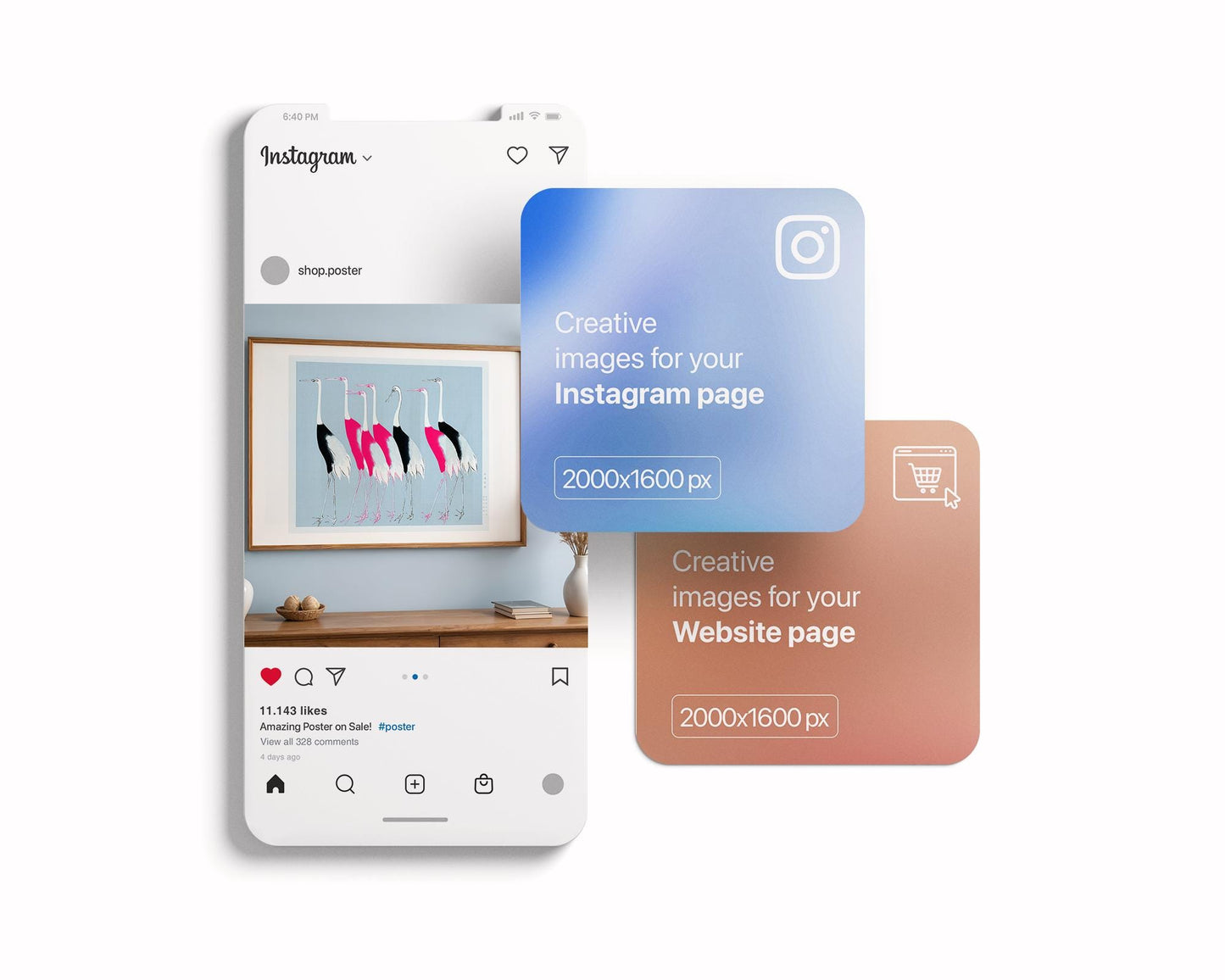 Horizontal Frame Mockup PSD, Scandinavian Wooden Frame Mockup, Poster Mockup PSD , Frame Mockup for Print, Frame Mockup Smart Object