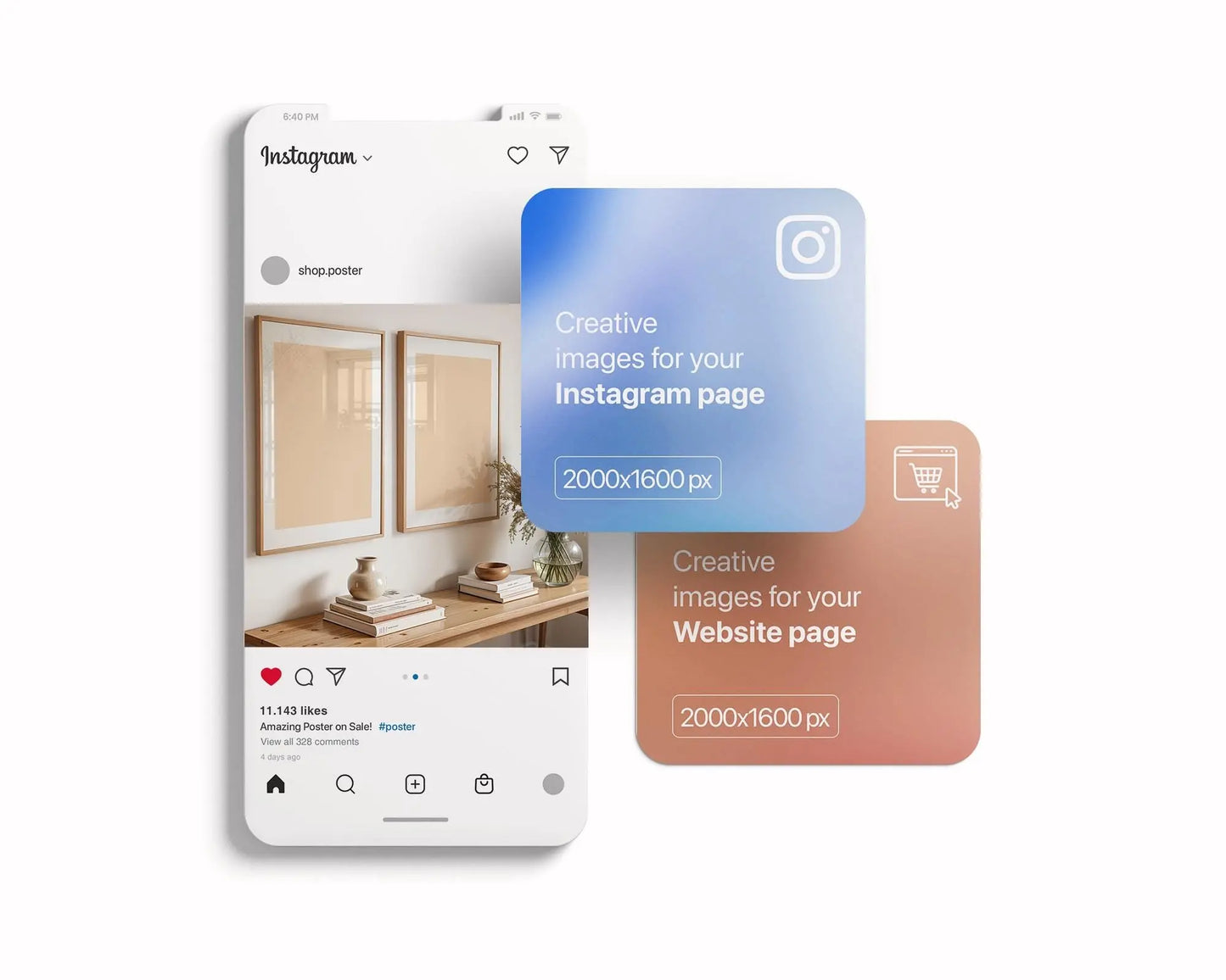 2 Frames Mockup PSD, Mockup Frames, Double Frames Mockup, Set of 2 Mock Up, Wall Art Display, Poster Mockup, Interior Wall Poster Mockup PSD