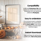 Halloween Frame Mockup PSD, Halloween Wall Art, Rustic Autumn & Pumpkins Vertical Artwork, Spooky Art Mockup,