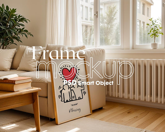 Scandinavian Interior Poster Frame Mockup, Minimalist Decor Frame Mockup for Digital Download,